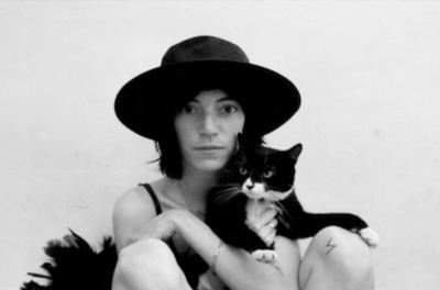 Patti and a cat
